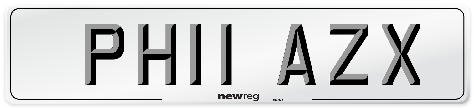 PH11 AZX Number Plate from New Reg